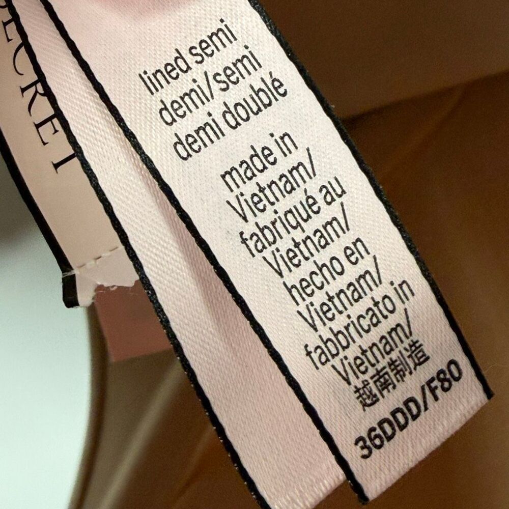 Victoria’s Secret lined semi Demi bra tan Size 36DDD NWT - Picture 2 of 8